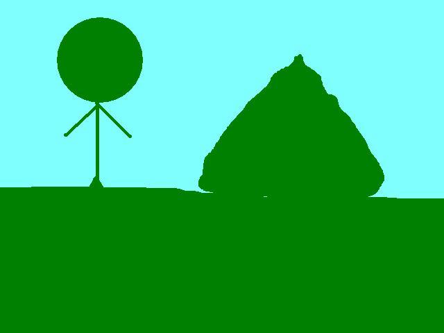 緑の山