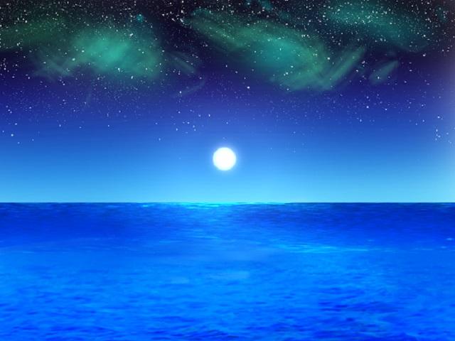星空と海